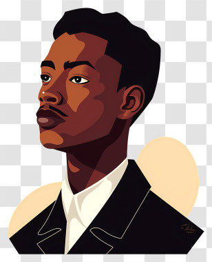 Black History Month - Formal Man Portrait Illustration Transparent PNG