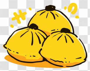 Momos - Cartoon Yellow Buns Illustration Transparent PNG