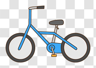 Icon - Blue Bicycle Illustration Transparent PNG