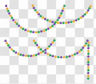 Mardi Beads - Colorful Beads For Mardi Gras Transparent PNG