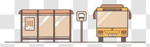 Travel - Bus Stop With Shelter Transparent PNG