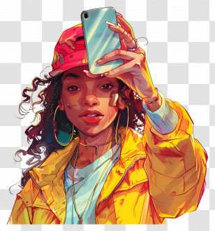 Woman Taking Selfie - Girl Taking Selfie Transparent PNG