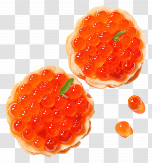Caviar In Tartlet - Red Caviar On Crackers Transparent PNG