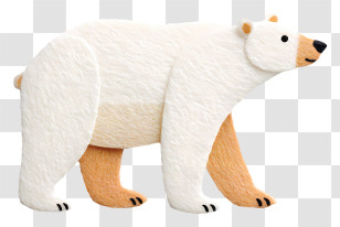 Polar Bear - Polar Bear Walking Transparent PNG