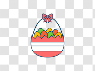 Colorful Egg Carton - Colorful Easter Basket Transparent PNG