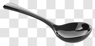Spoon - Black Spoon Illustration Transparent PNG