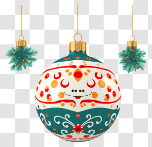 Decorative Ornament - Festive Christmas Ornament Transparent PNG
