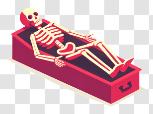 Cadaver Corpse Dead - Skeleton In Coffin For Halloween Transparent PNG