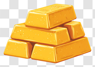 Gold Bar Stack - Stack Of Shiny Gold Bars Transparent PNG