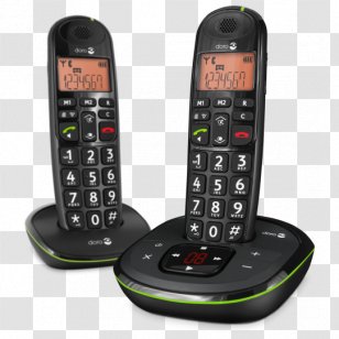 Cordless Big Button Doro PhoneEasy 105wr Duo Visual Call Notificati Telephone - Mobile Phone - Fixe Transparent PNG