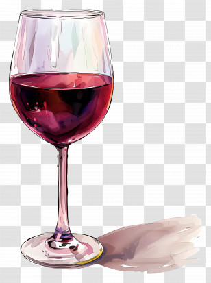 Wine Glass - Glass Of Elegant Red Wine Transparent PNG