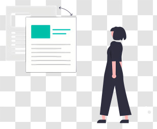 Advertising - Person Reading Document Transparent PNG