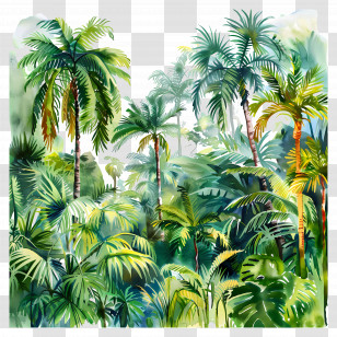 Tropical Forest - Tropical Rainforest With Lush Greenery Transparent PNG