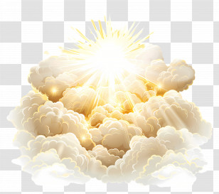 Holy Light - Bright Sun Shining Through Clouds Transparent PNG
