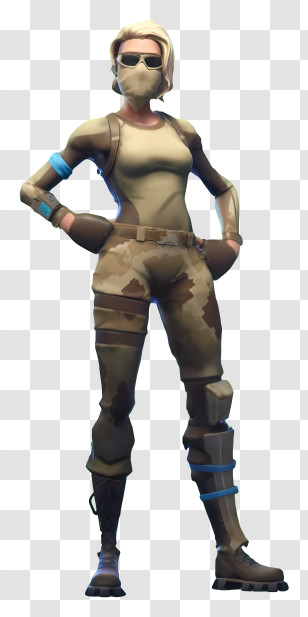 Fortnite - Female Soldier In Camouflage Transparent PNG