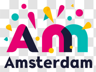 Amsterdam - Colorful Amsterdam Logo Icon Transparent PNG