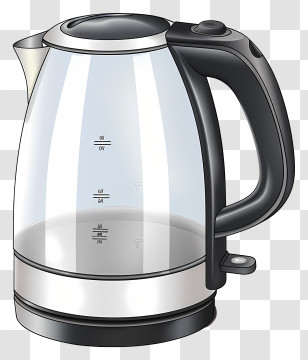 Glass Kettle - Modern Electric Kettle Illustration Transparent PNG