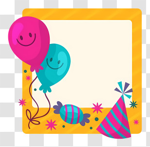 Birthday Card - Party Balloons And Decorations Transparent PNG