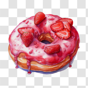 Donut
 - Strawberry Glazed Donut Transparent PNG