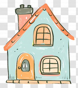 House - Cute Hand-Drawn House Illustration Transparent PNG