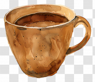 Coffee Cup - Brown Coffee Cup Illustration Transparent PNG