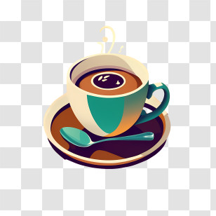 Cartoon Coffee Cup - Steaming Cup Of Coffee Transparent PNG