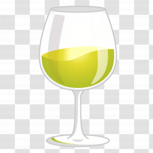 Wine Glass - Glass Of White Wine Illustration Transparent PNG