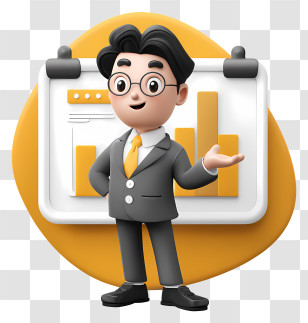 Business Report Presentation - Businessman Giving Presentation Transparent PNG
