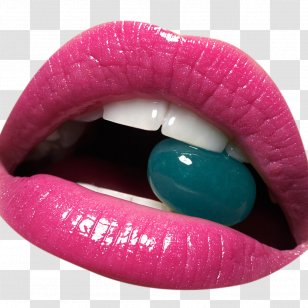 Lip Mouth Smile - Cosmetics - Pink Lips Transparent PNG