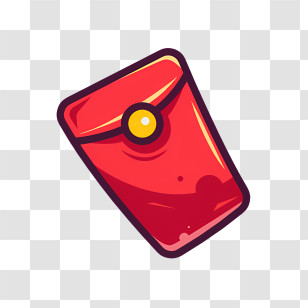 Red Pouch - Red Envelope With Button Closure Transparent PNG