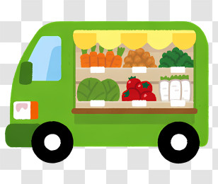 Vegetable Car - Green Vegetable Truck Transparent PNG
