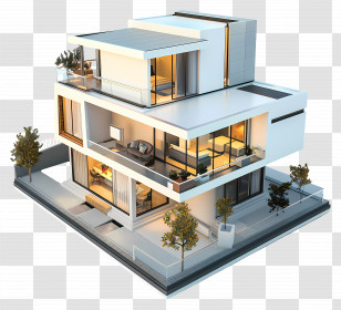 3d House - Modern Architectural House Transparent PNG
