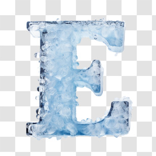 Letter E - Icy Letter E Design Transparent PNG