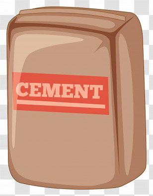 Bag Of Cement - Illustration Of A Cement Bag Transparent PNG