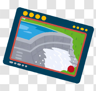 Icon - Dam Illustration On Monitor Screen Transparent PNG