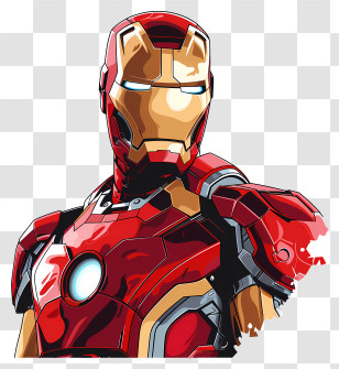 Iron Man - Armored Red Superhero Character Illustration Transparent PNG