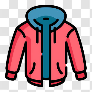 Hoodie Logo - Red Jacket Illustration Transparent PNG