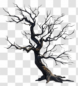 Dry Tree - Leafless Dark Tree Illustration Transparent PNG