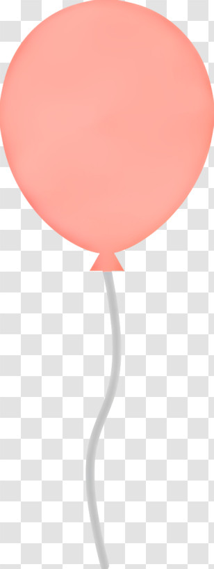 Red Balloon - Pink Balloon With String For Decorations Transparent PNG