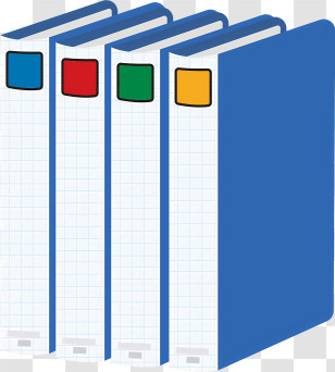 Icon - Colorful Office Binders Transparent PNG