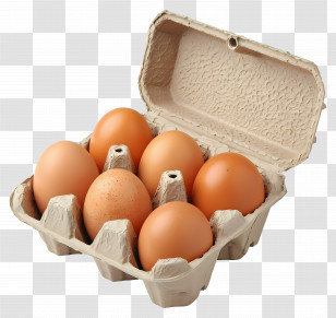 Carton Of Eggs - Carton Of Brown Eggs Transparent PNG