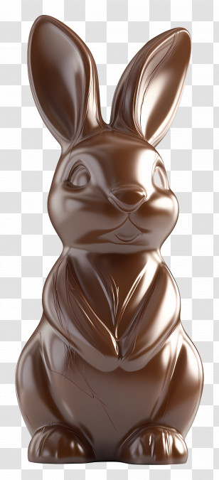 Chocolate Bunny - Chocolate Easter Bunny Transparent PNG