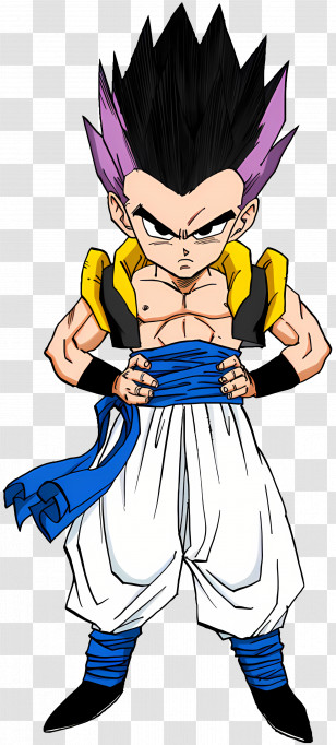 Gotenks - Anime Warrior With Blue Hair Transparent PNG
