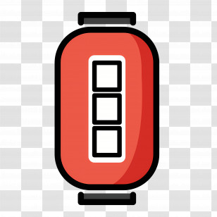 Red Paper Lantern Emoji - Red Lantern Illustration Transparent PNG