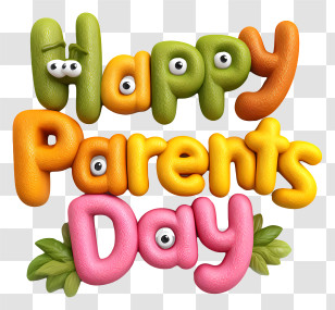 Happy Parents Day Text - Happy Parents Day Greeting Transparent PNG