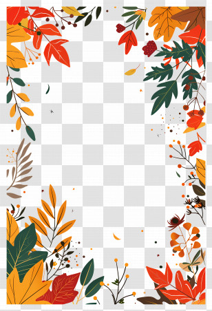 Autumn Background - Frame Of Autumn Leaves For Seasonal Designs Transparent PNG