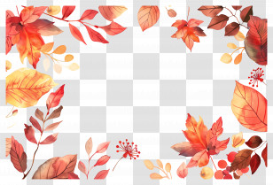 Autumn Frame - Autumn Leaf Border Illustration Transparent PNG