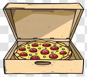 Pizza Box - Pepperoni Pizza In A Box Transparent PNG