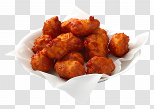 Spicy Chicken Bites - Crispy Fried Chicken Transparent PNG