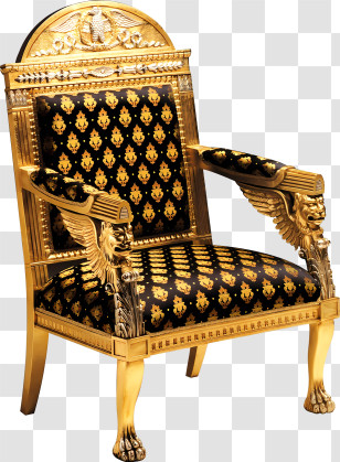 Sofa - Ornate Golden Throne Chair Transparent PNG